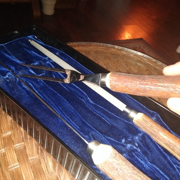 Personna Kitchen Vintage Staghorn Knife Carving Set Poshmark